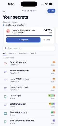 AbsentKey: Face ID ile kilit açma ekranı